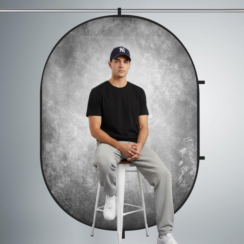 Kate Pop up Collapsible Backdrop for Photography Folded Double Side Gray Grey Collapsible Background for Photographers, 5x6.5ft - Image 2
